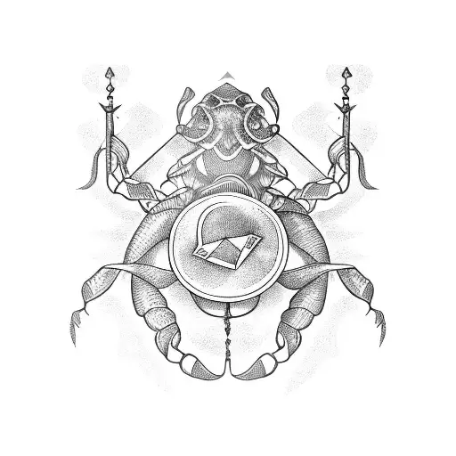 Libra Sign With Scorpion