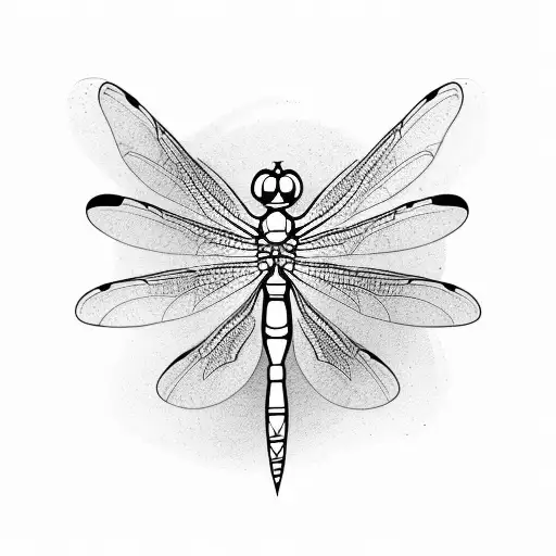 Dragonfly Flying Around A Dragon