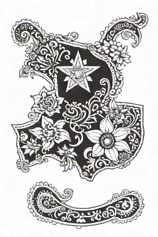 Texas With Paisley Inside It