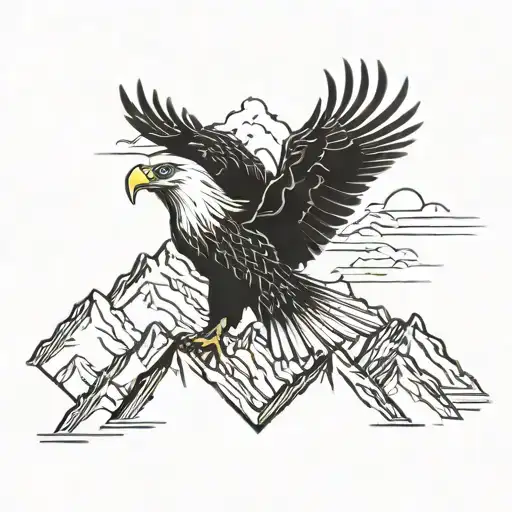 Eagle And Mountains