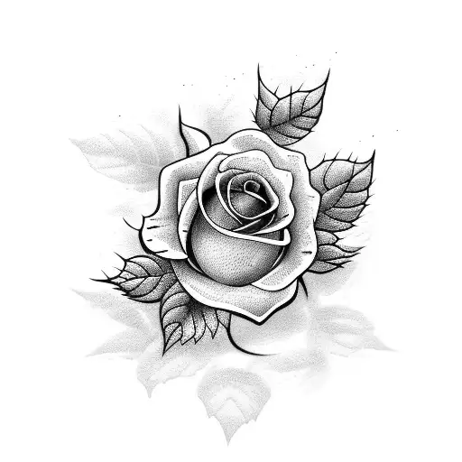 A Rose Intertwined With Delicate Vines