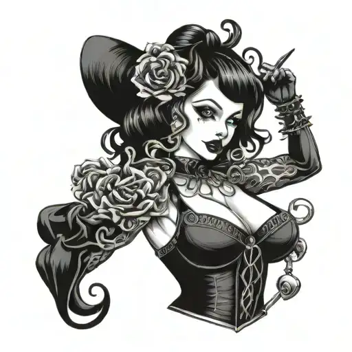 Sexy Gothic Pin Up Girl