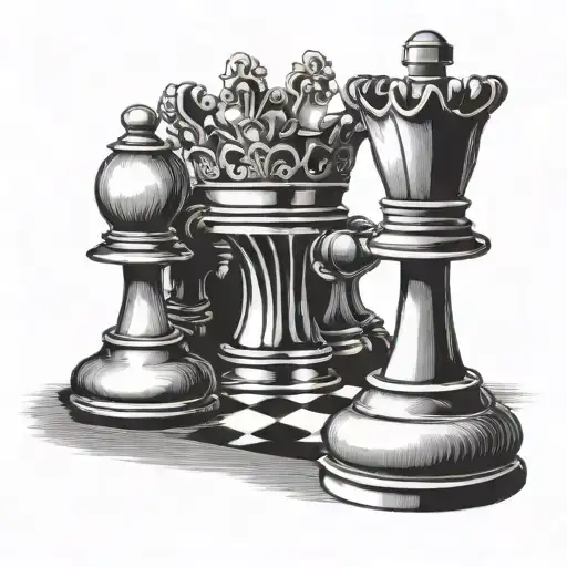 A Pawn Chess With The Shadow Of King Crown