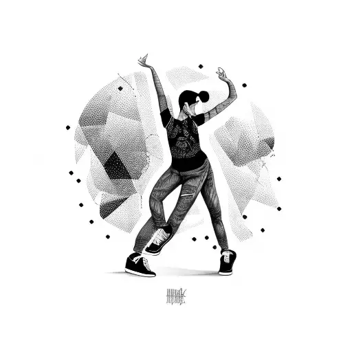 Hip Hop Dancer In The Street