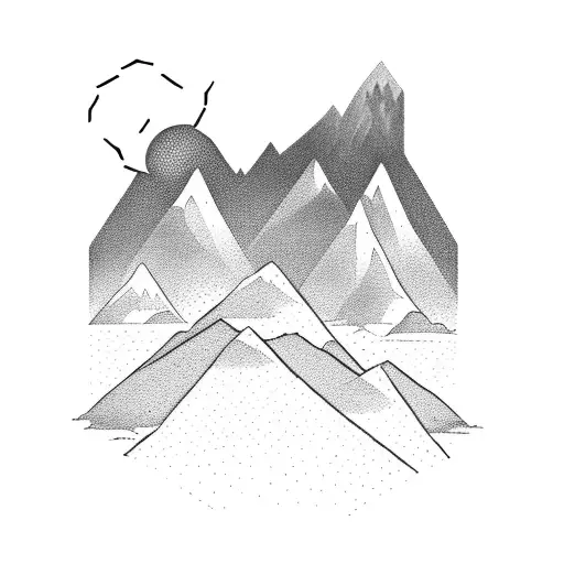 A Silhouette Of A Hiker Reaching The Summit Of A Towering Mountain