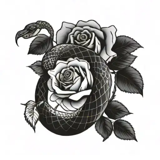 Black Snake And Rose