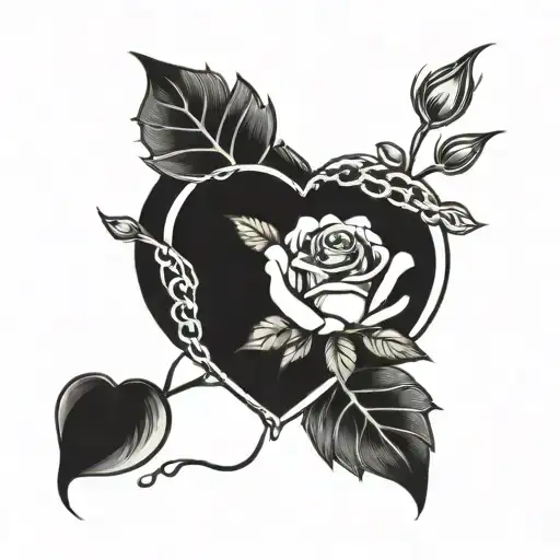 Rose And Heart And The Name Yvonne