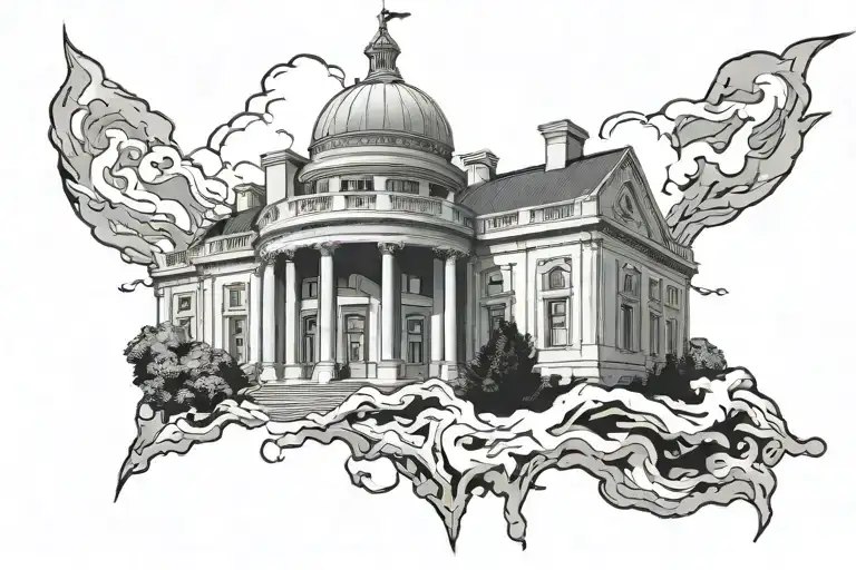 Comic Book Style White House