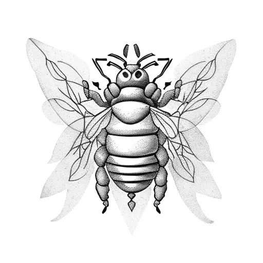 Floral Sleeve Bee Cedar Tree