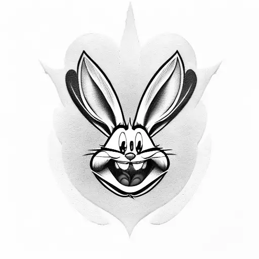 Bugs Bunny With Joker Face Style