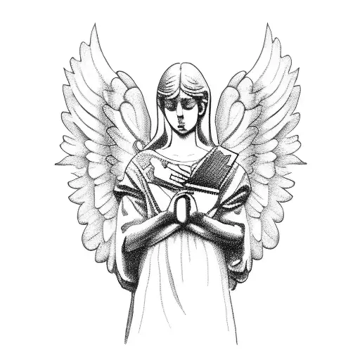 Praying Angel Statue