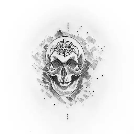 Jesus Portrait Skull