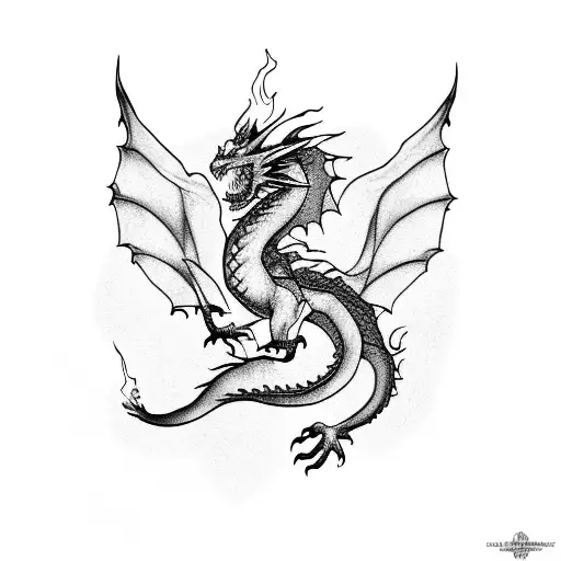 Dragon Flying About The Chester Bennington Flames