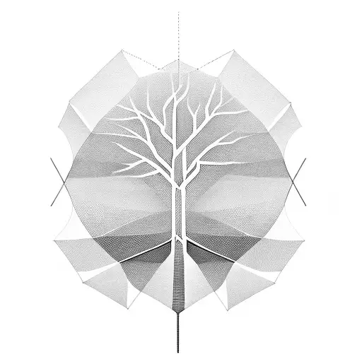 Geometric Minimalist Tree For Ribs