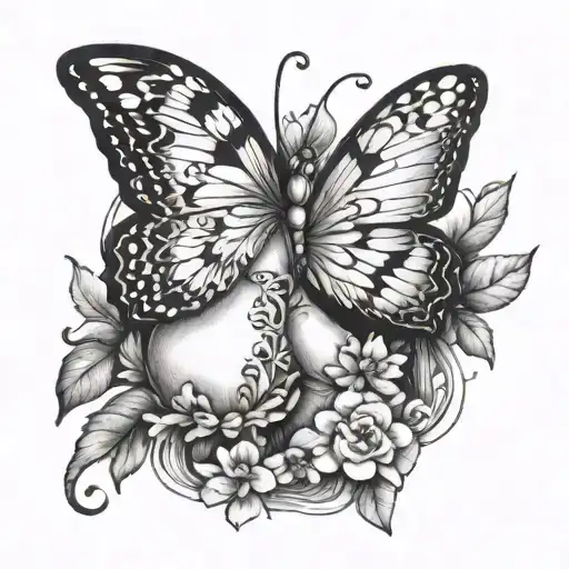 Baby Feet Into Butterfly Wings