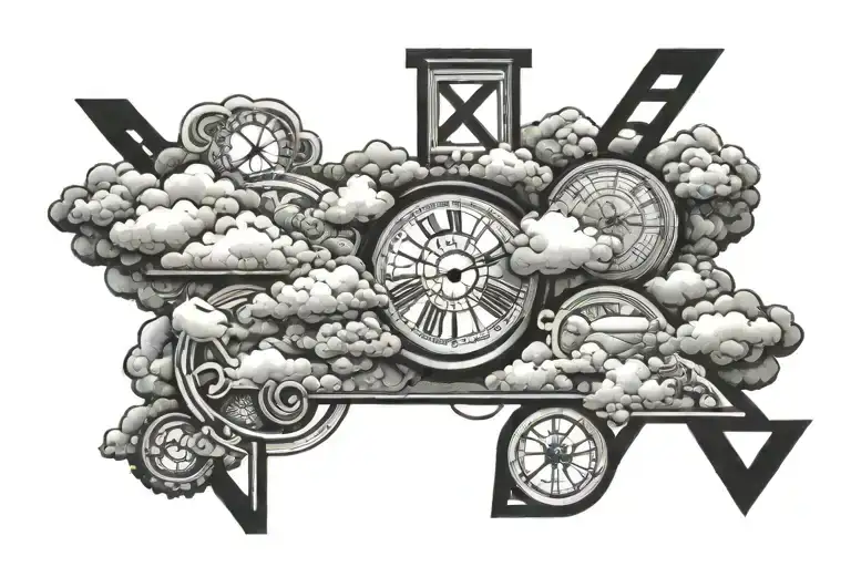 Clouds And Roman Numerals