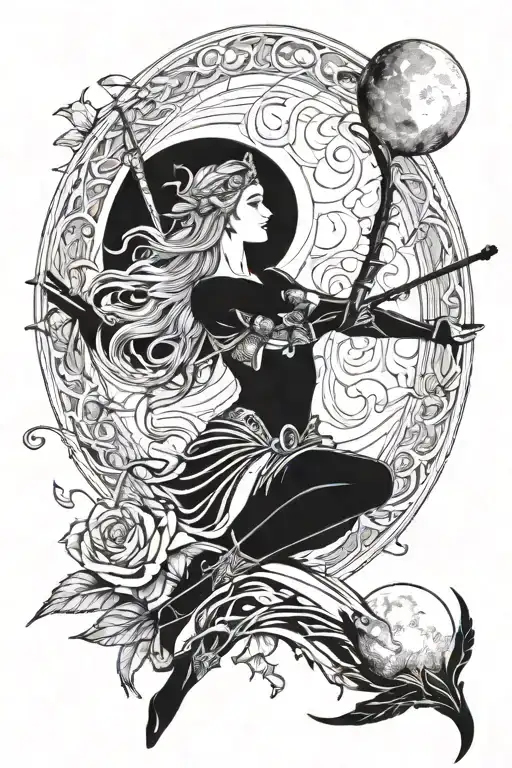 Diana Is The Goddess Of The Moon And Hunting