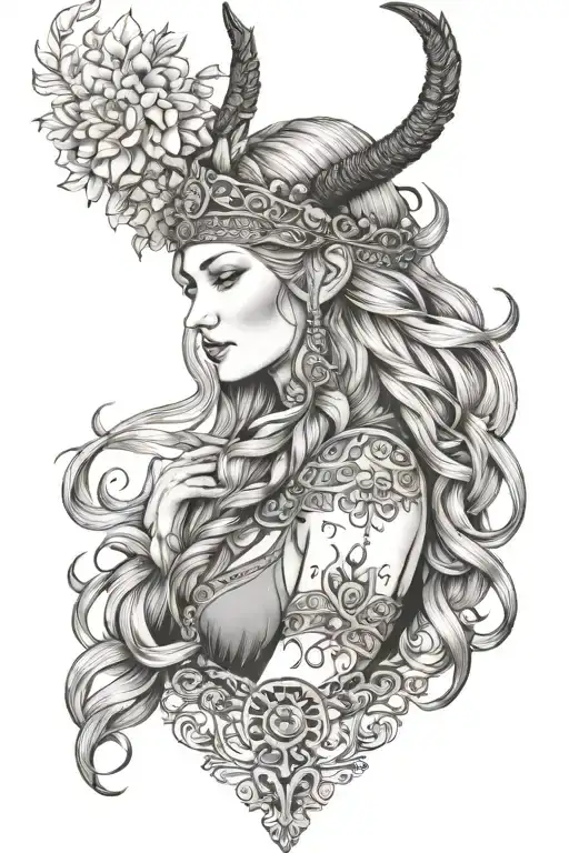 Freya Norse Goddes Wearing A Headband