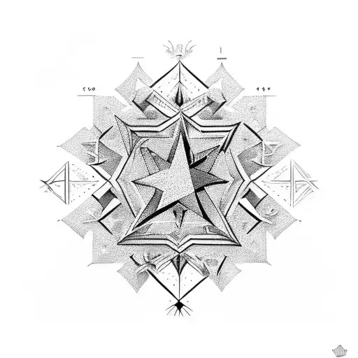 Roman Numeral Surrounded By Multiple Stars