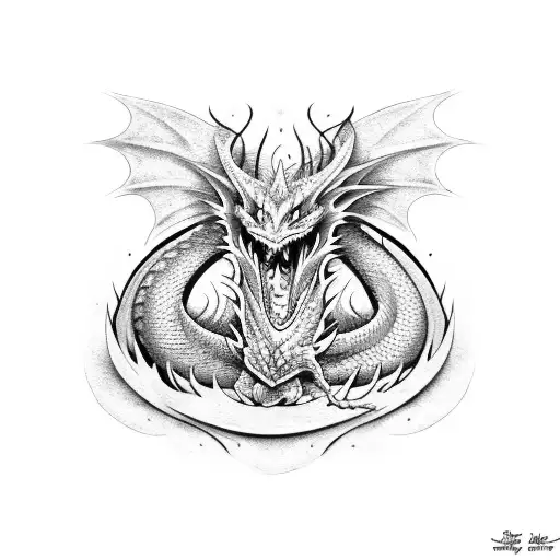 Dragon With Blue Eyes