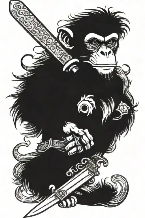 Monkey With Sword