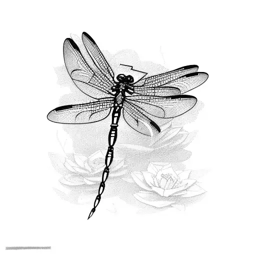 Dragonfly With Succulents