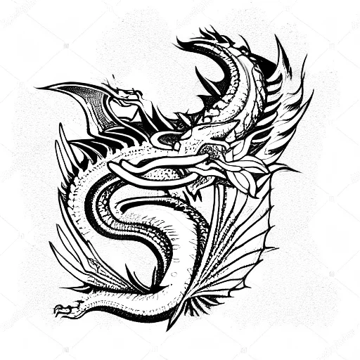 Dragon Head With Flowers