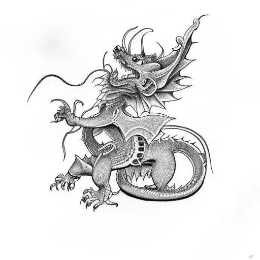 Deamon Rat Dragon With Wings