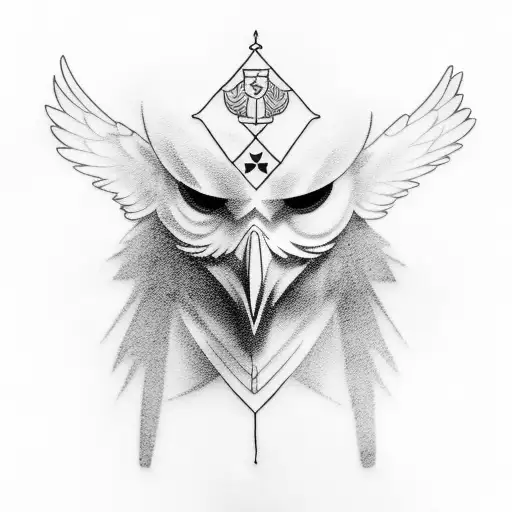 Blind Justice With Raven In The Other Hand