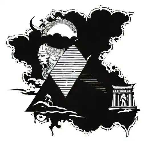 Egyptian Pyramids And Greek Gods