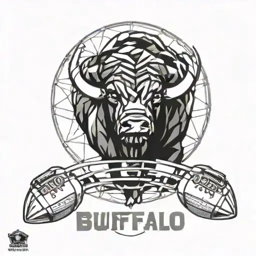 A Geometric Design Incorporating Cu Football Colors And A Buffalo Silhouette