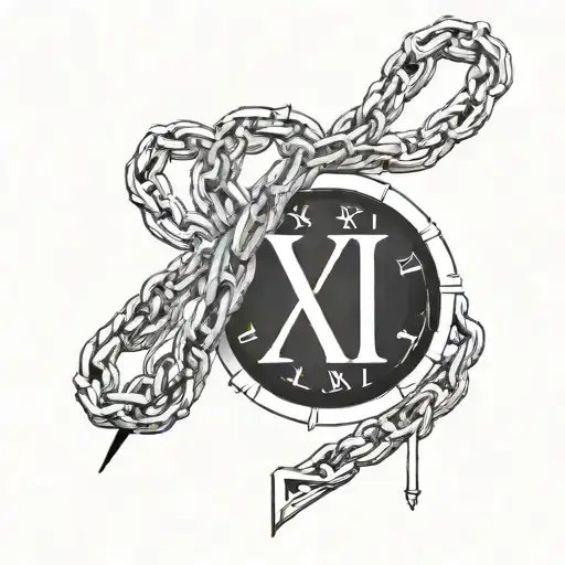 Xxvi Roman Numeral Wrapped With Kurapika Judgement Chain