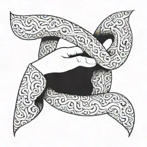 A Hand Holding A Piece Of Paper With An Infinity Symbol Drawn On It