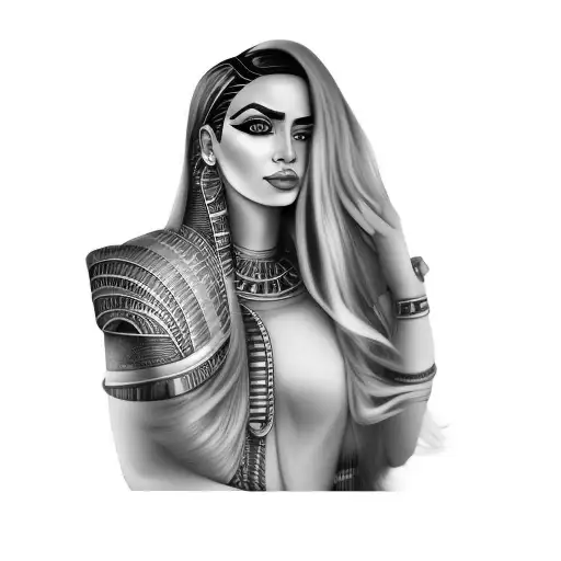 An Egyptian Woman With Pink Hair