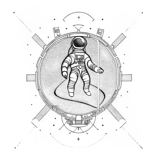 Astronaut In Space Opening A Gate