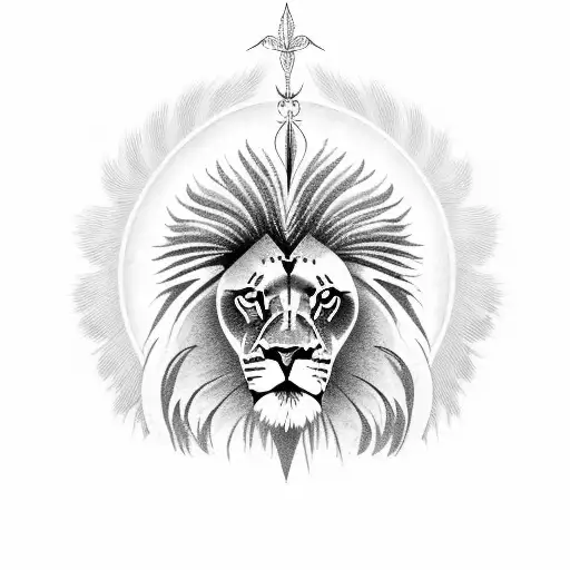 A Majestic Lion With A Halo And Angel Wings