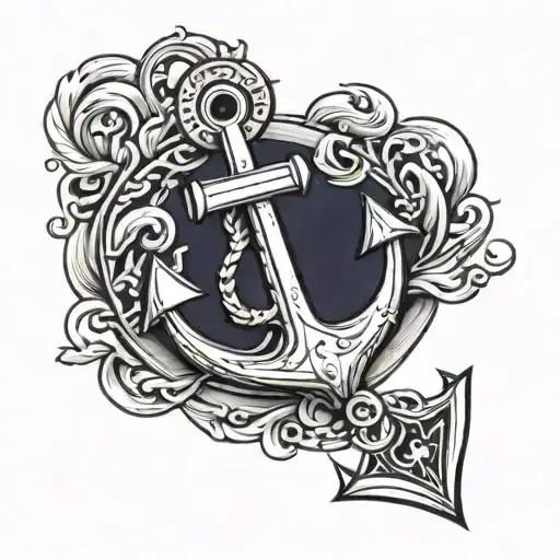 Kids Baseball Navy Blue Anchor