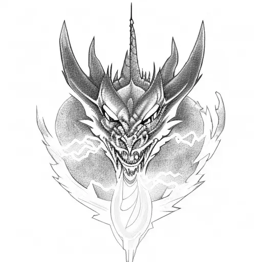 Dragon With Lightning Bolt Eyes