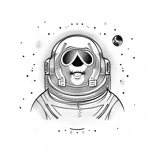 Astronaut Blackwork