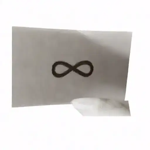 A Hand Holding A Piece Of Paper With An Infinity Symbol Drawn On It