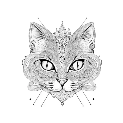 Intricate Jewelry Intertwined With Cat Silhouettes