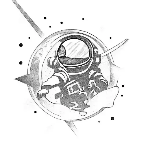 Astronaut Riding A Motorcycle