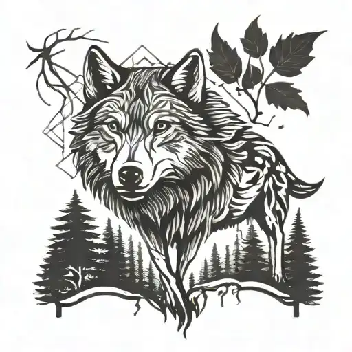 Wolf And Forest