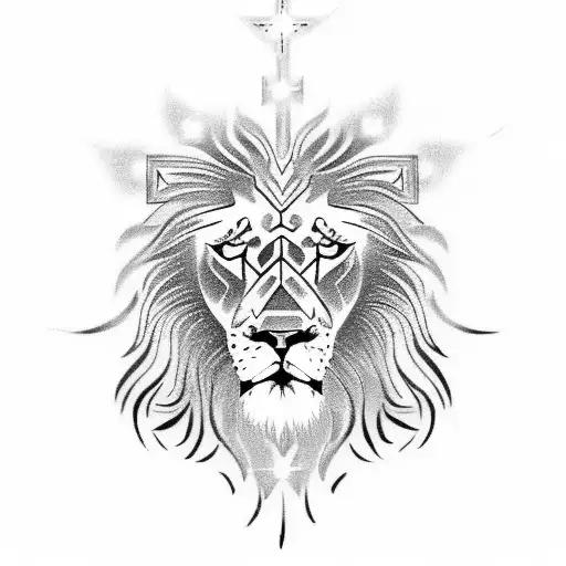 A Majestic Lion Of Judah Surrounded By A Halo Of Light