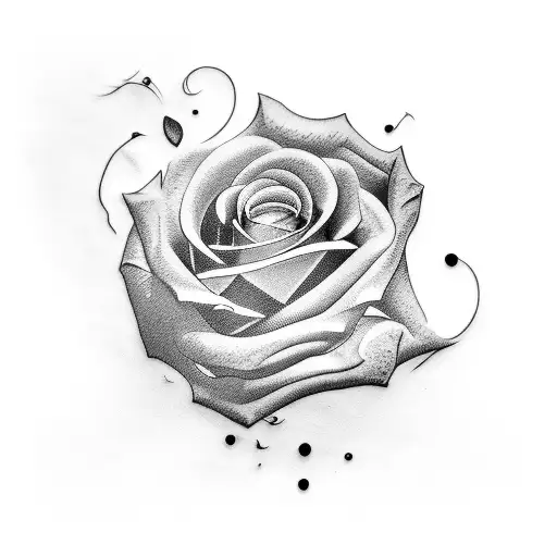 Tribute Tattoo Of Dad Rock Lyrics Written In Rose Petals