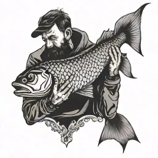 A Man Holding A Fish