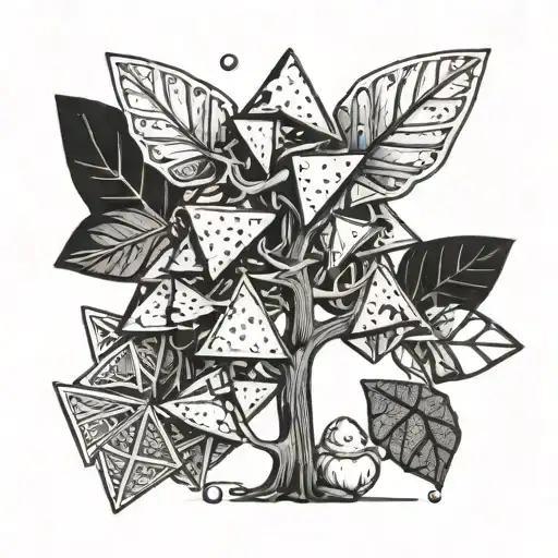 A Dorito Tree With Different Flavored Chips As Leaves