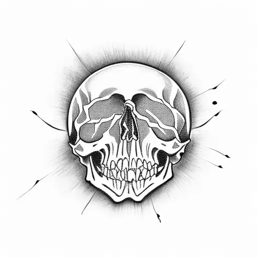 Skull And Bugs And Fire