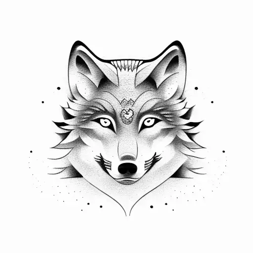 Traditional Japanese Wolf