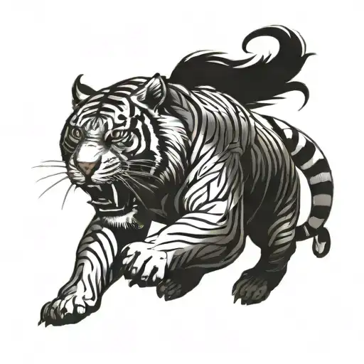 Gladiator And Tiger For Thigh